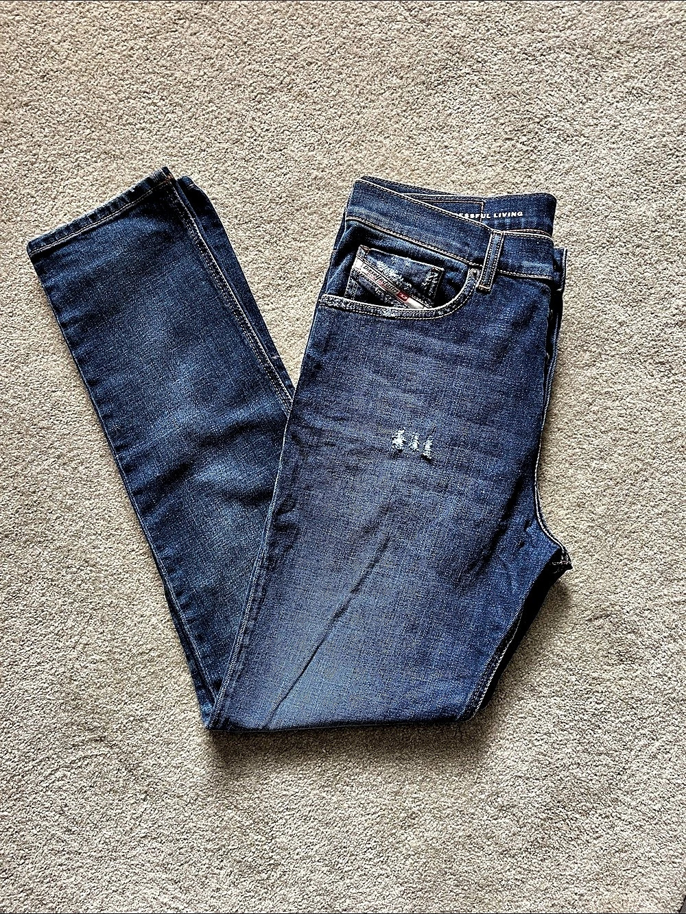 Diesel 2005 5 Pocket Tapered Jeans in Blue Waist 31